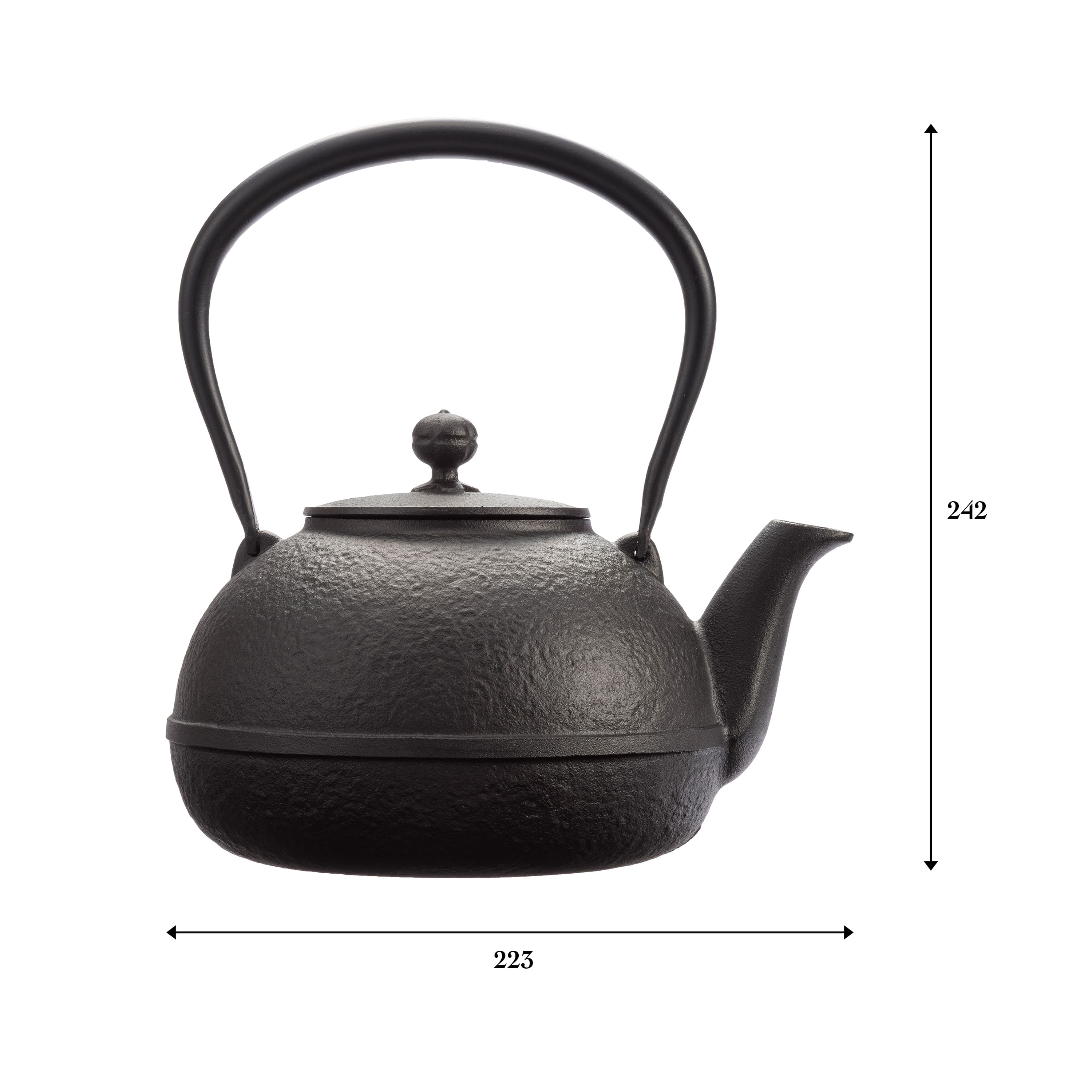 鉄瓶三笠形肌 サイズ