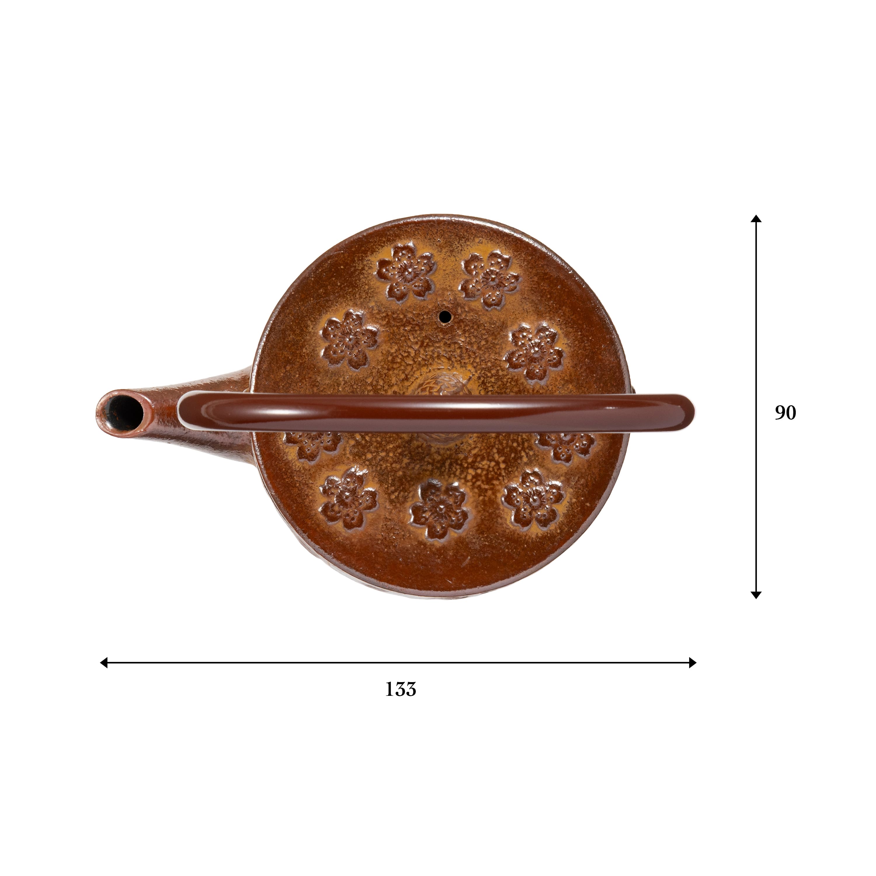 急須桜皮寸筒　サイズ