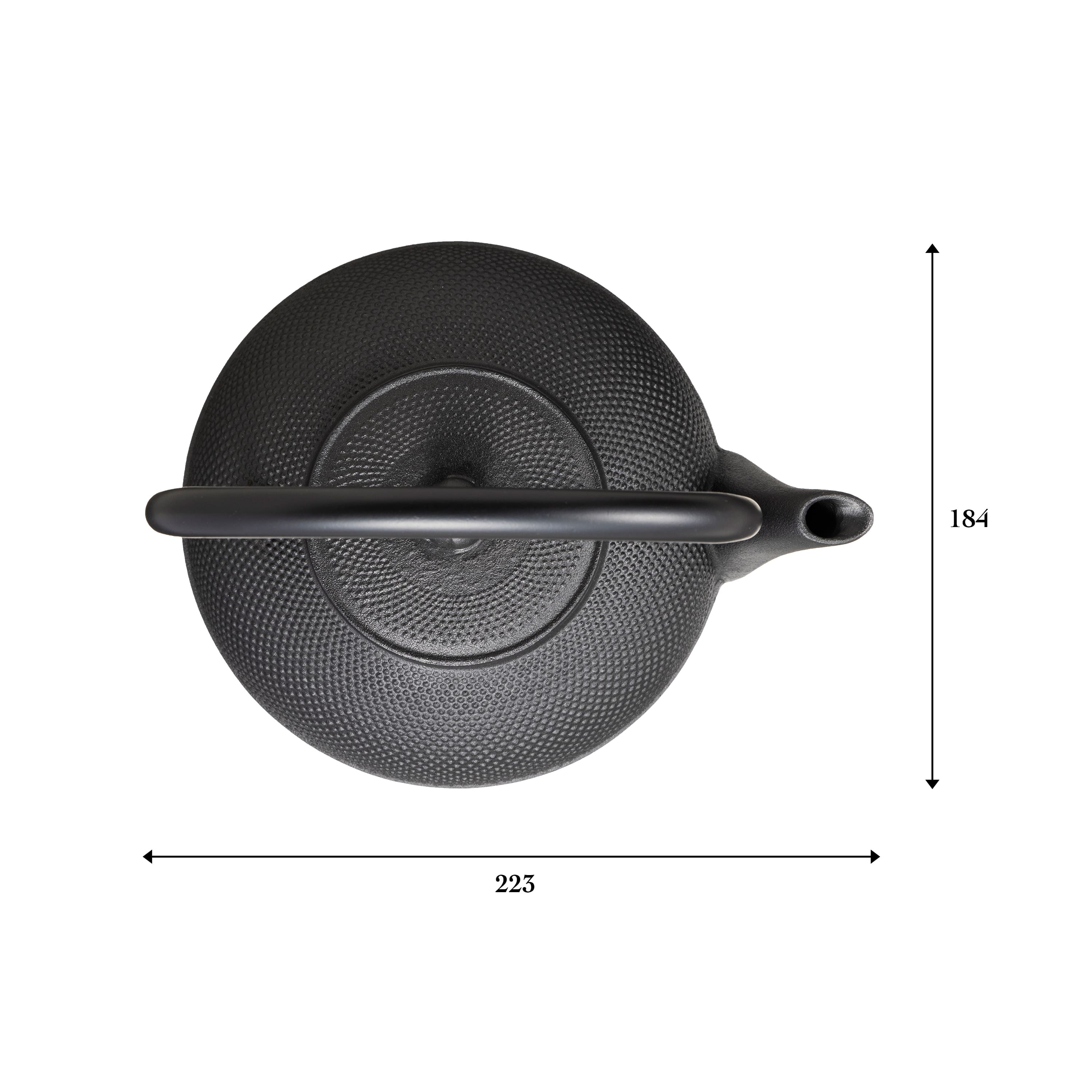 鉄瓶 三笠形アラレ 1.85L | 南部鉄器の老舗 及源鋳造 OIGEN 公式