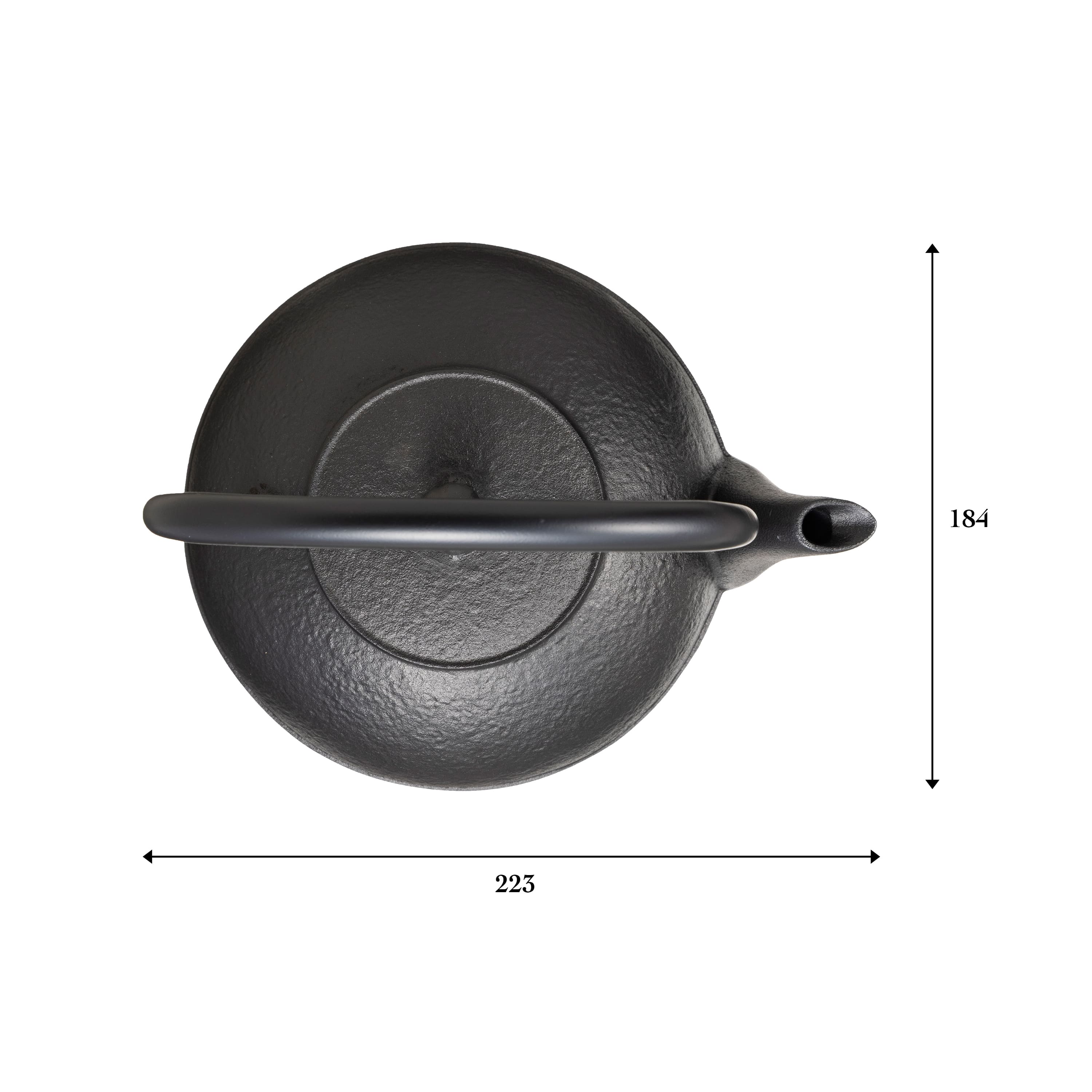 鉄瓶三笠形肌　サイズ