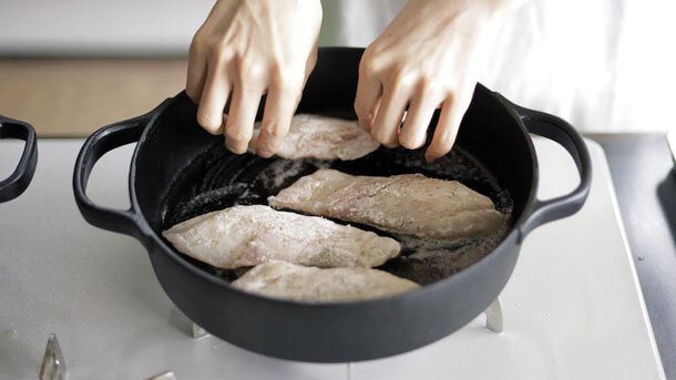 鉄鍋レシピ　鱈のクリーム煮